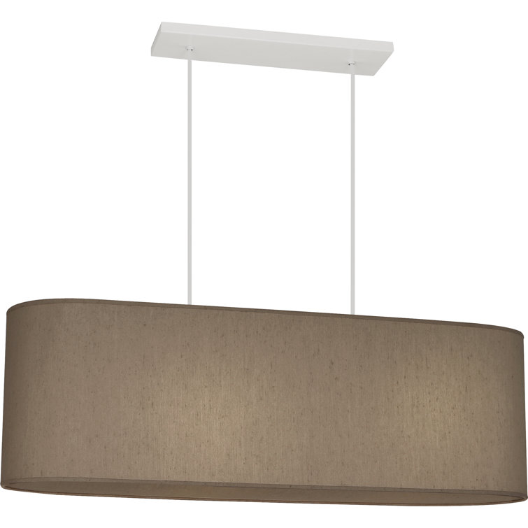 Elena 36'' White Glass LED Kitchen Island Pendant