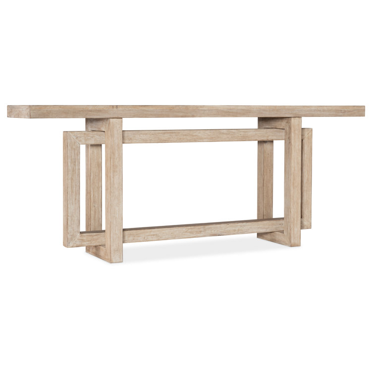 80'' Beige Acacia Wood Rectangular Console Table