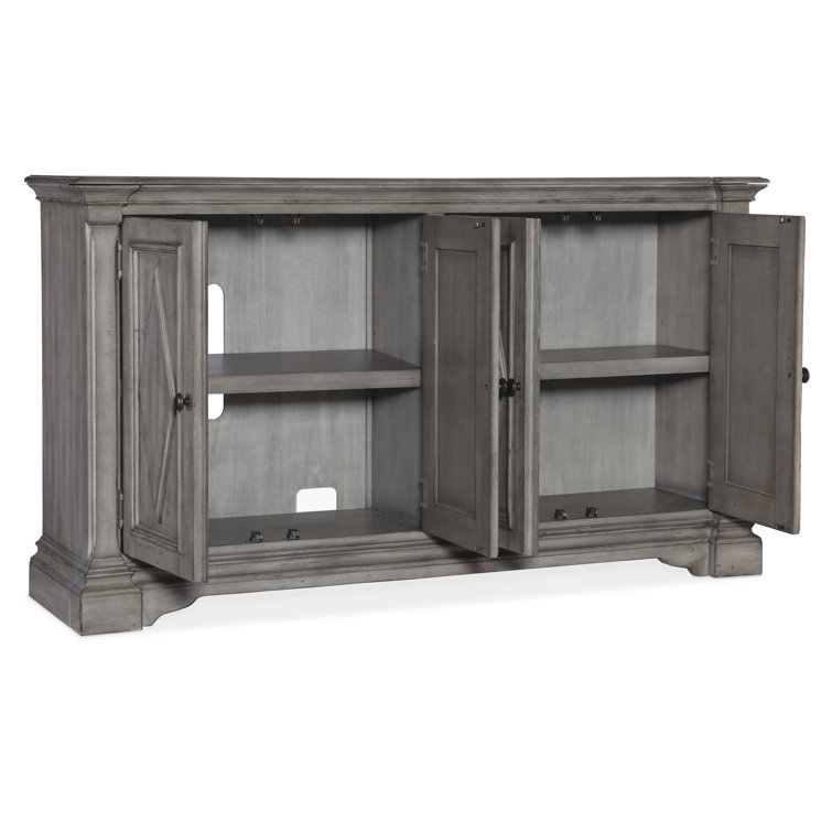 Gray Oak and Birch Transitional Four-Door Sideboard