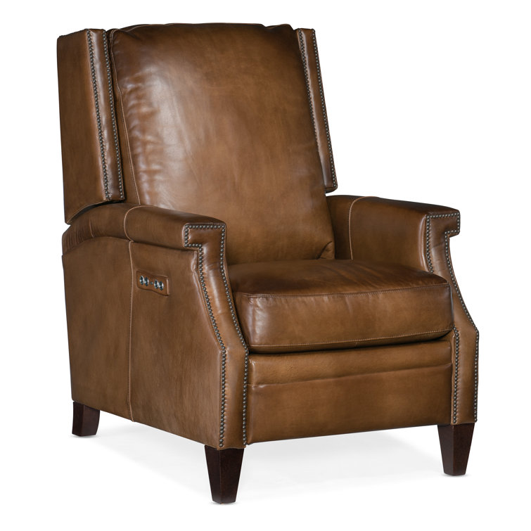 Checkmate Champion Blue Leather Handcrafted Recliner