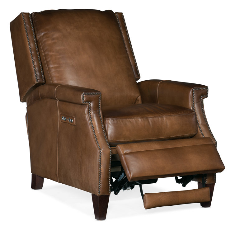 Checkmate Champion Blue Leather Handcrafted Recliner