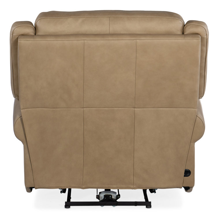 Caruso Sand Genuine Leather Power Recliner