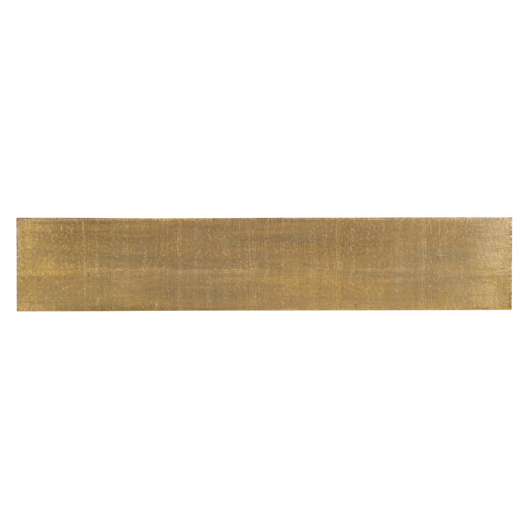 Gold Rectangular Transitional Wood Console Table