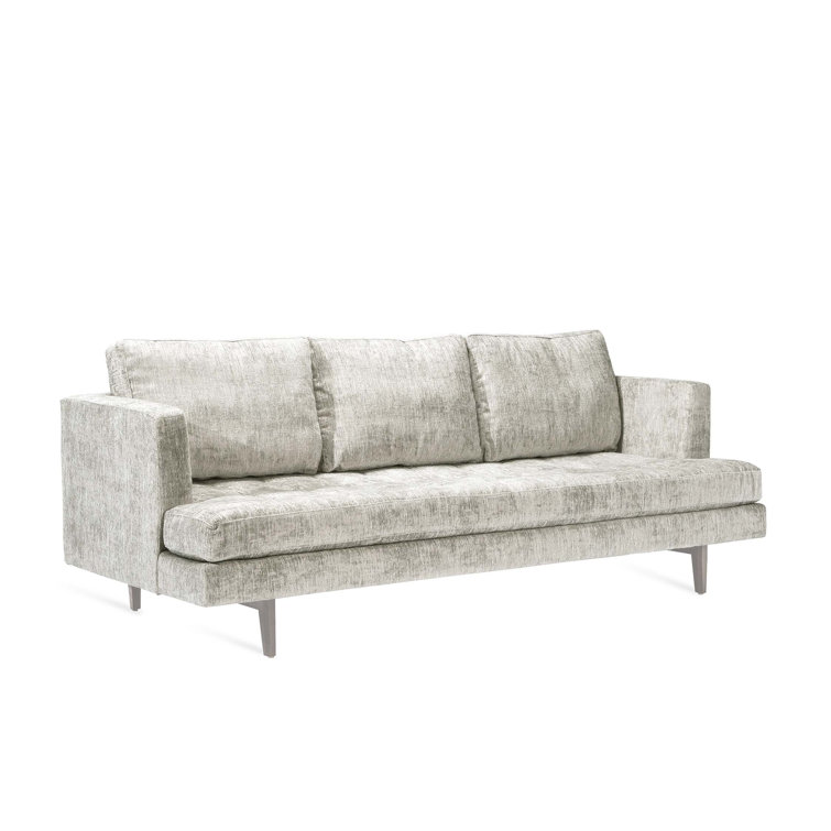 Ayler 85'' Storm Linen Tufted Upholstered Sofa