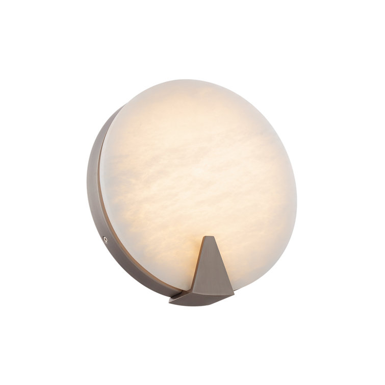 Antique Nickel Dimmable LED Wall Sconce with Frosted Glass