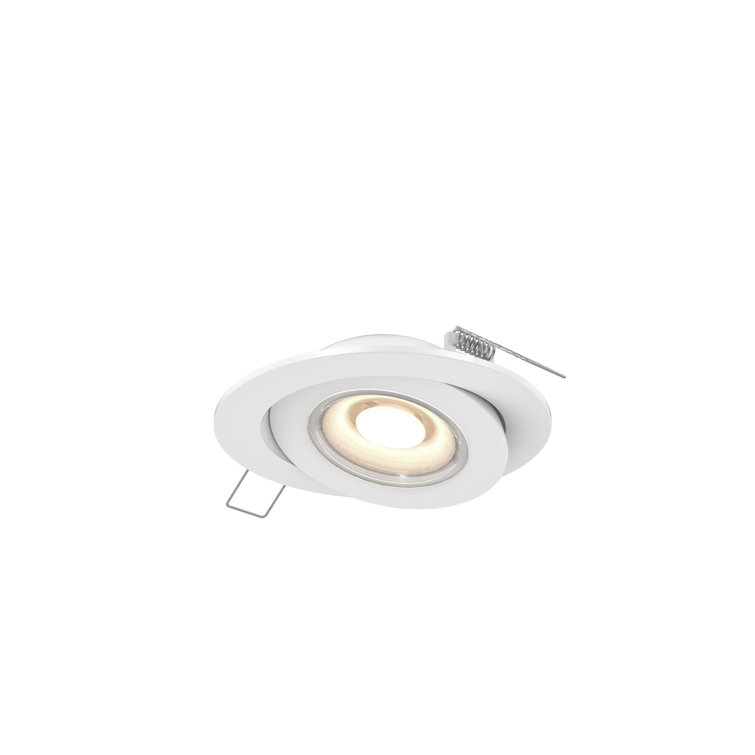 4'' White LED Recessed Lighting Kit with Adjustable Gimbal
