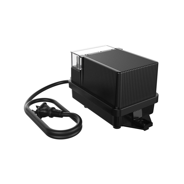 Black 60W Electronic Landscape Lighting Transformer with Timer and Photocell