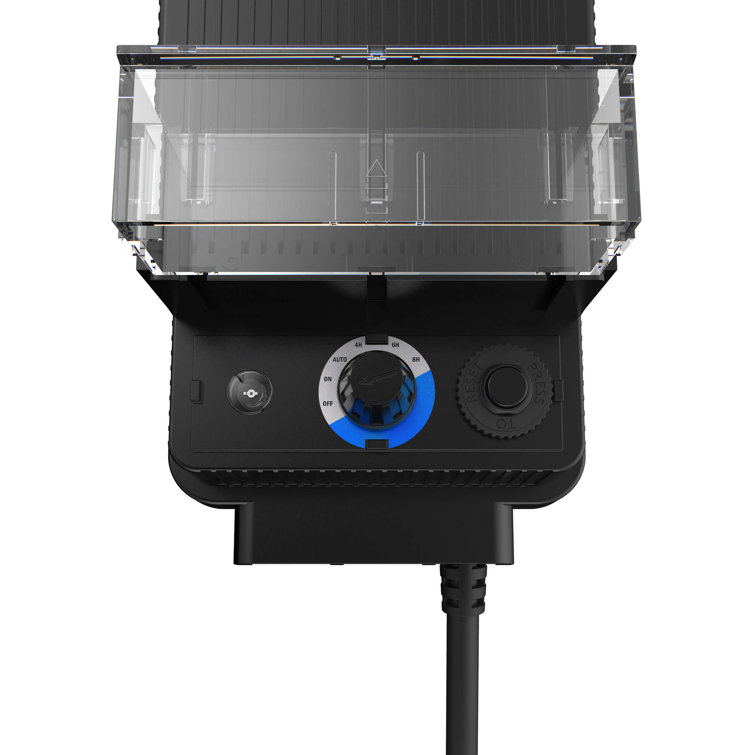 Black 60W Electronic Landscape Lighting Transformer with Timer and Photocell