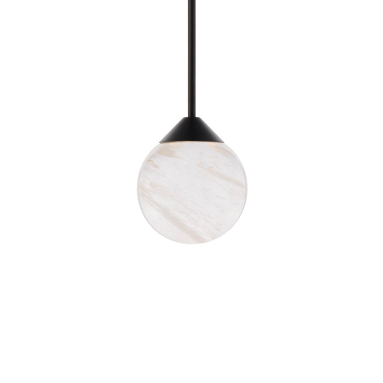 Quest Black Crystal LED Mini Globe Pendant - Energy Star Certified