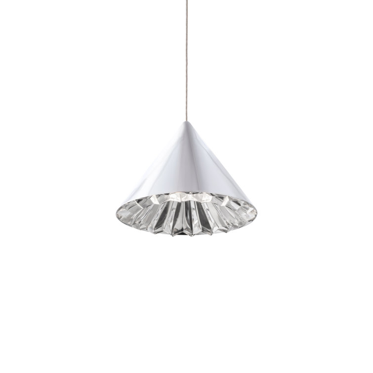 Primrose Faceted Crystal LED Mini Pendant in Matte Black