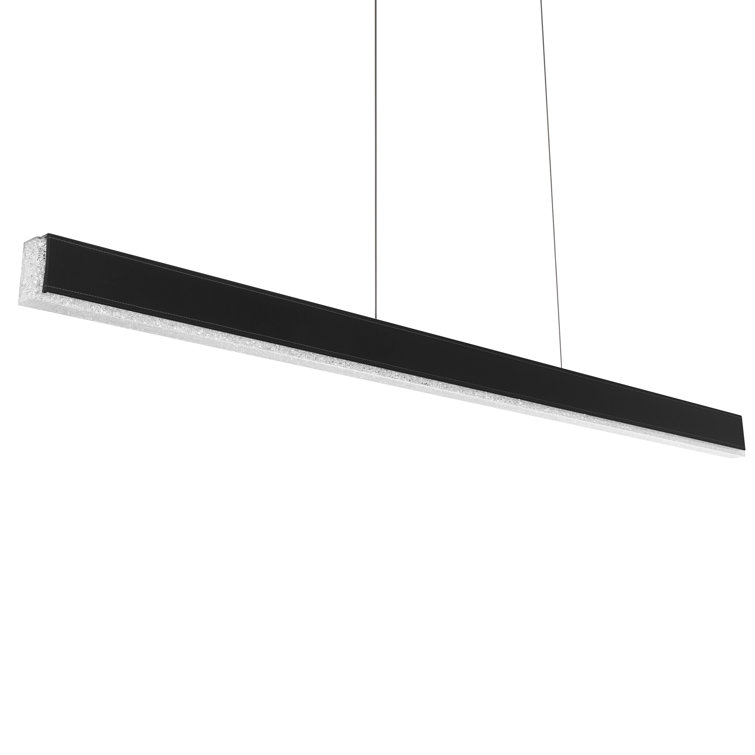 Mystique 70" Black Crystal LED Linear Pendant