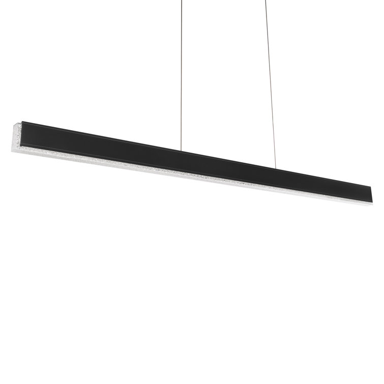 Mystique 70" Black Crystal LED Linear Pendant