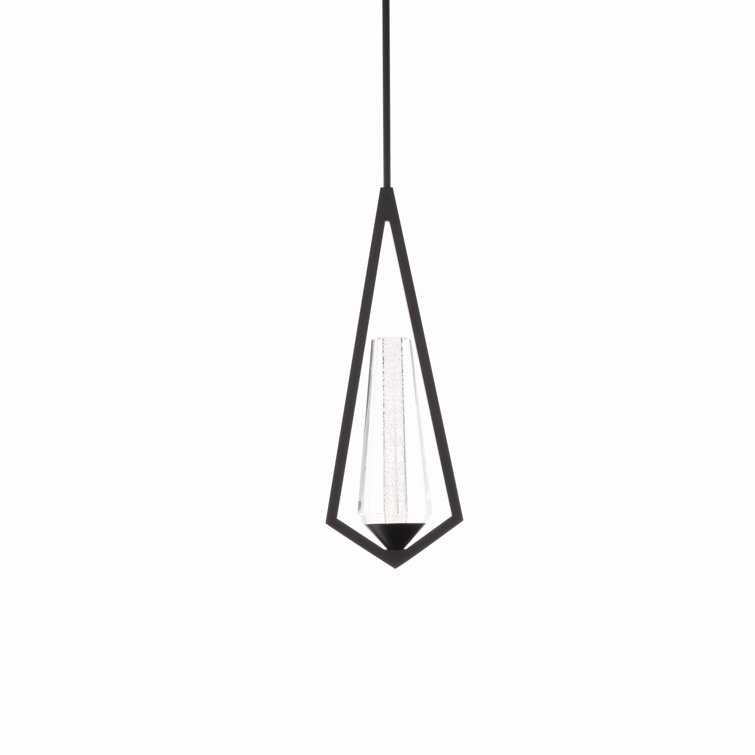 Devotion Black Crystal LED Mini Indoor/Outdoor Pendant