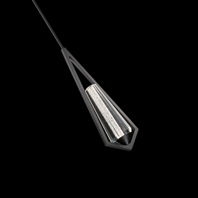 Devotion Black Crystal LED Mini Indoor/Outdoor Pendant