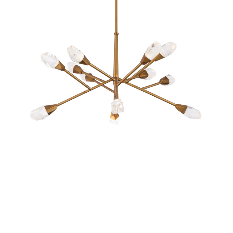 Synapse Aged Brass 12-Light LED Sputnik Sphere Chandelier