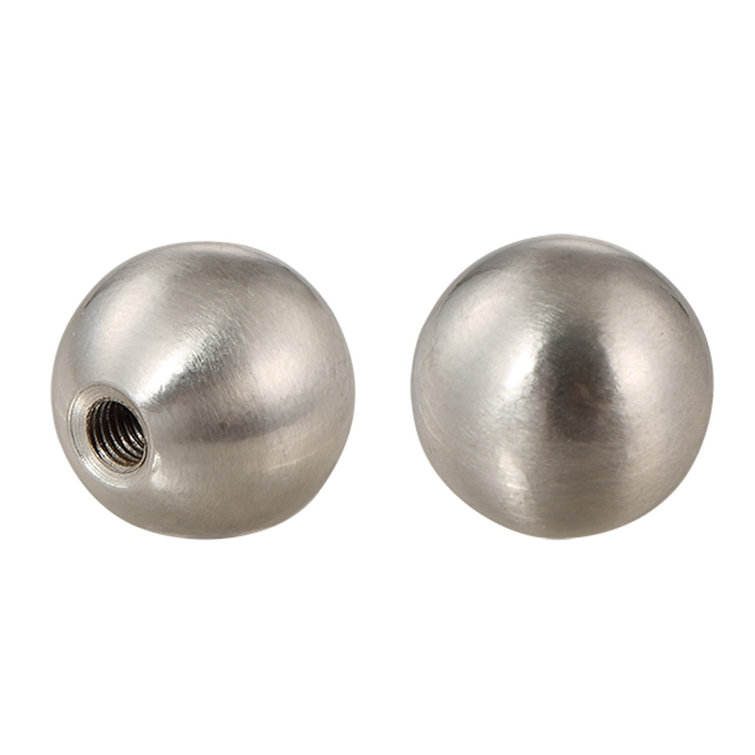 1-Inch Brushed Nickel Steel Sphere Lamp Finials (2-Pack)
