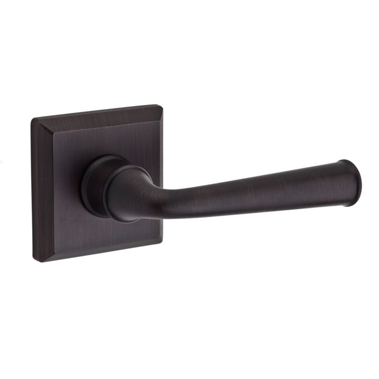 Venetian Bronze Traditional Square Rose Solid Brass Door Lever