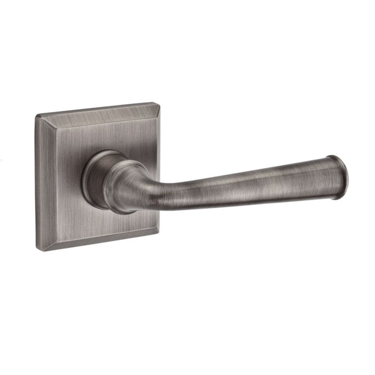 Polished Brass Traditional Square Dummy Door Lever