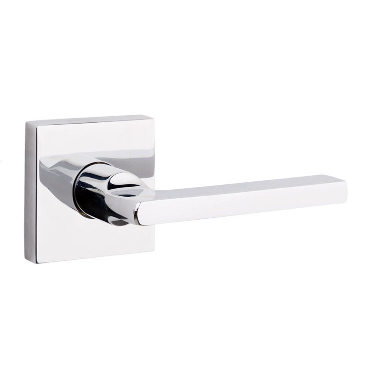 Polished Chrome Contemporary Square Passage Door Lever