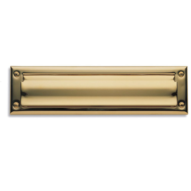 Lifetime Polished Brass Rectangular Mail Slot