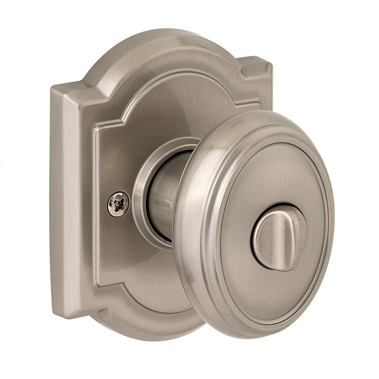 Venetian Bronze Egg Privacy Door Knob with Zinc Arch Rosette