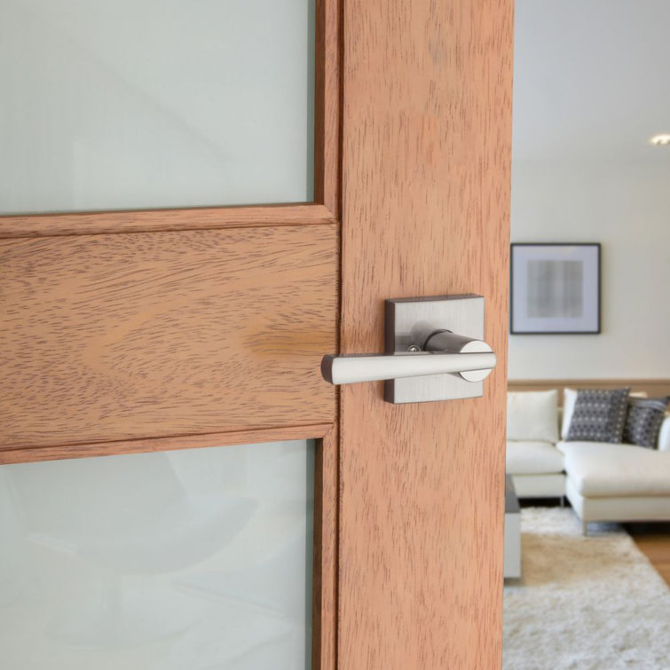 Satin Nickel Straight Lever Passage Door Handle