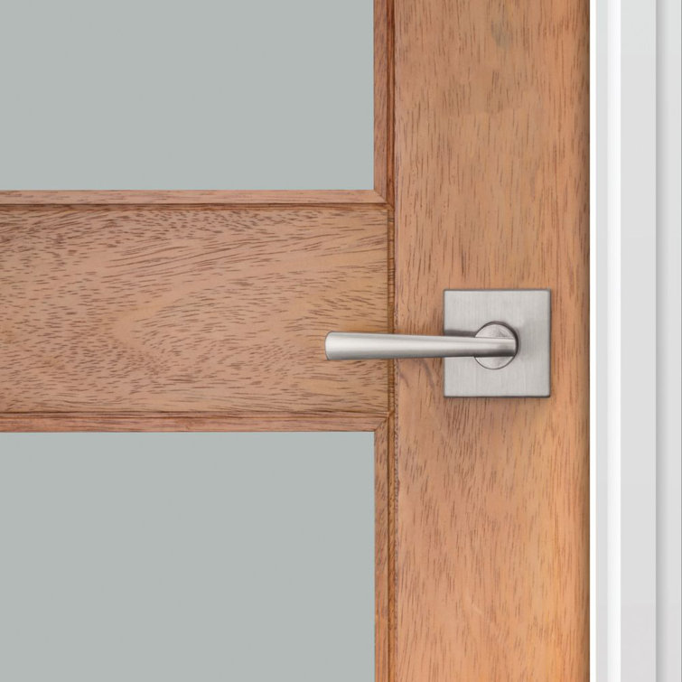 Satin Nickel Straight Lever Passage Door Handle