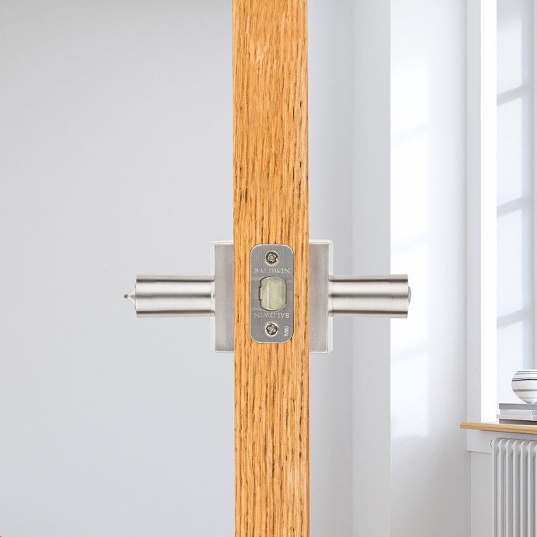 Satin Nickel Square Privacy Door Lever for Bed/Bath