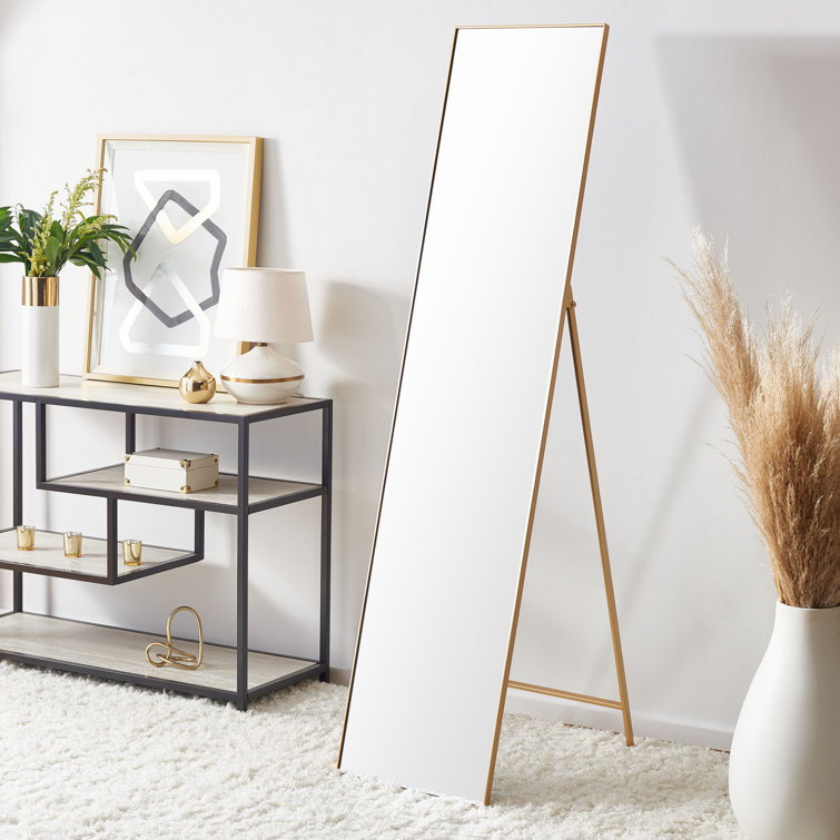 Wellen 28" x 69" Gold Framed Full-Length Mirror