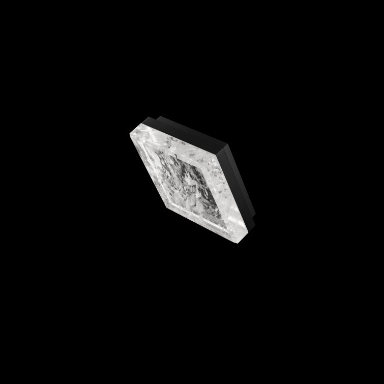 Whisper Crystal 12" Black LED Flush Mount for Indoor/Outdoor