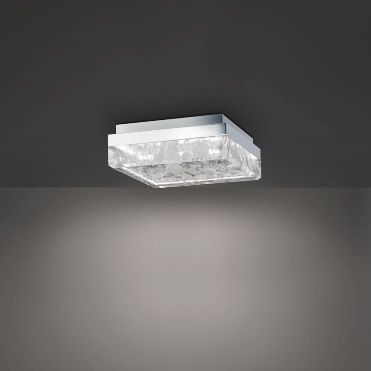 Whisper Crystal Chrome 12" LED Flush Mount for Indoor/Outdoor