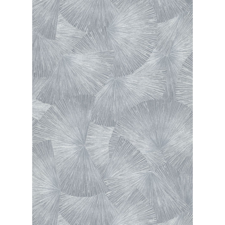 Textured Grey Silver Non-Woven Wallpaper Roll