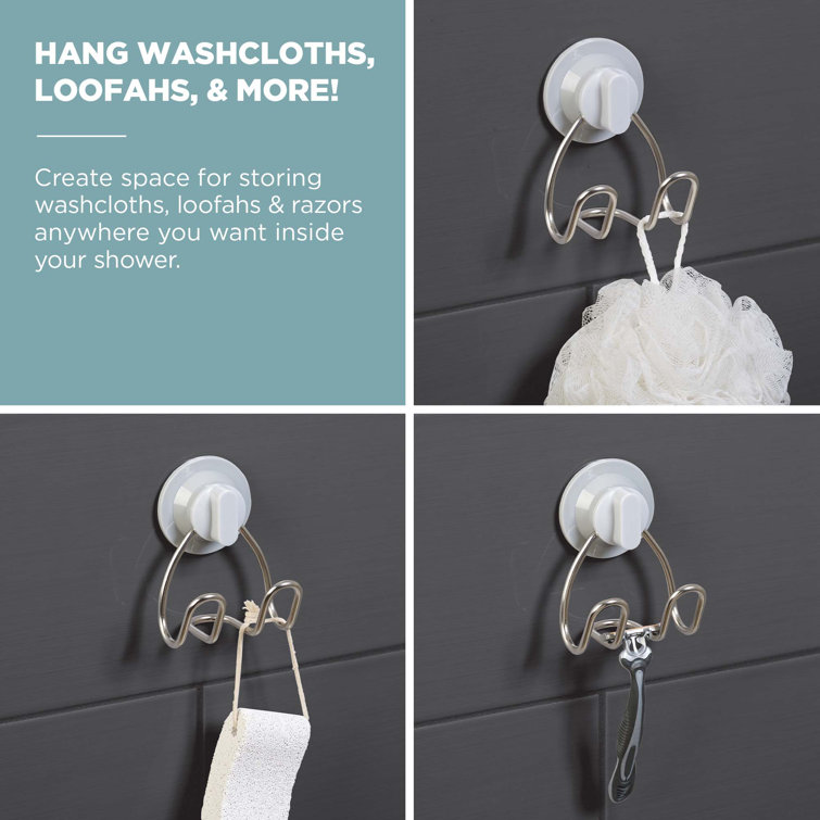 Stainless Steel Wall Mounted Shower Storage Hooks Set