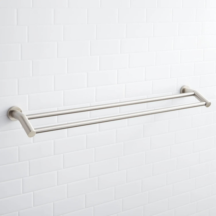 Brushed Nickel 28'' Wall-Mount Double Towel Bar