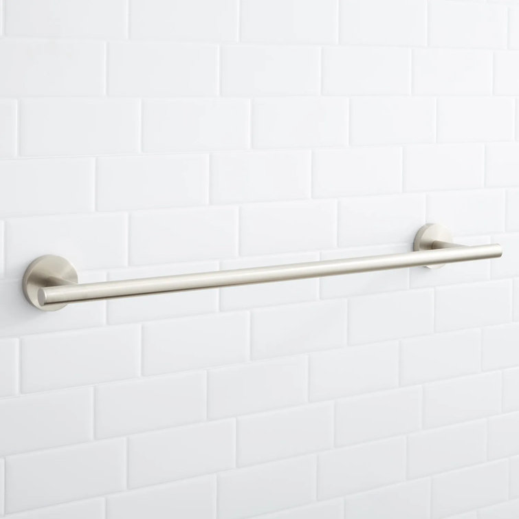 Brushed Nickel 18" Wall-Mount Single Towel Bar