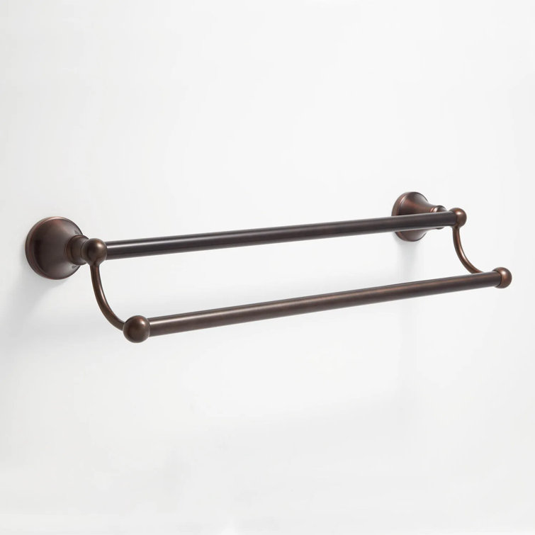 24" Oil Rubbed Bronze Double Wall-Mount Towel Bar