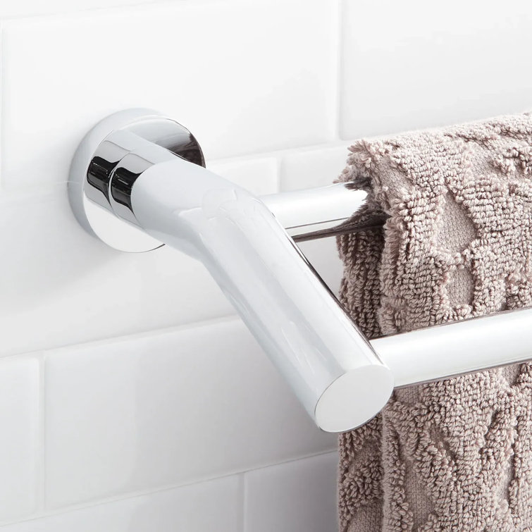 Ceeley 28" Chrome Wall-Mount Double Towel Bar