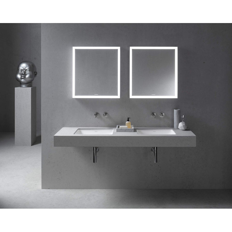 White Ceramic Rectangular Undermount Bathroom Sink