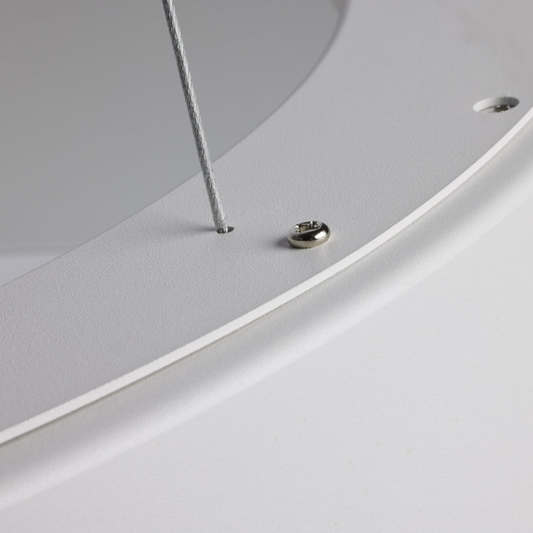 Orbit 17.75" White Drum LED Pendant Light