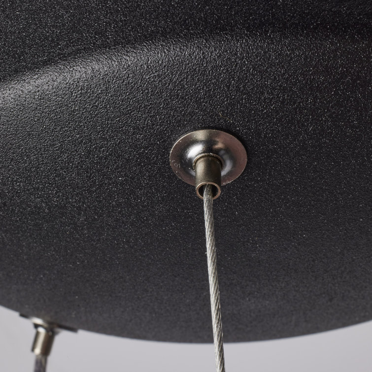 Orbit 23" Black Drum LED Pendant Light