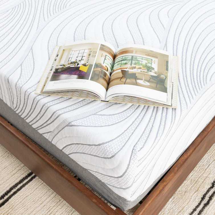 Serena White Contemporary Queen 12'' Memory Foam Adjustable Bed