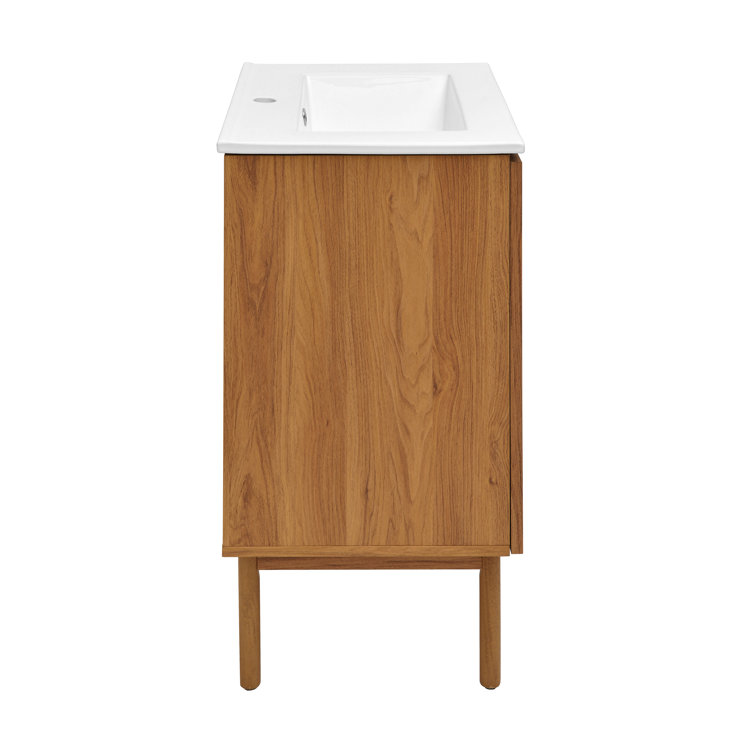 Classe 24" Oak Freestanding Bathroom Vanity with Ceramic Sink