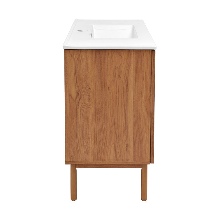 Classe 36" Oak Freestanding Bathroom Vanity with Mesh Doors