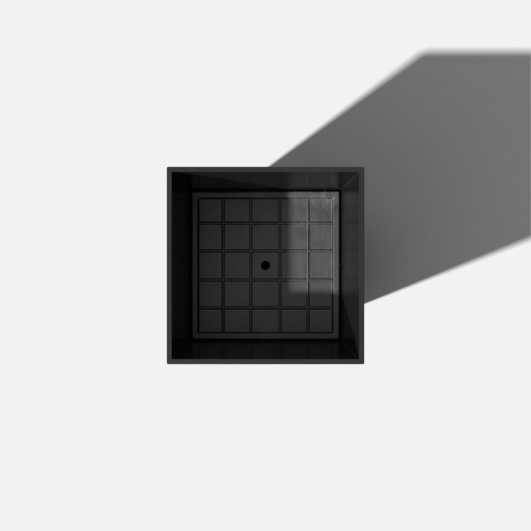 Black Tall Square Plastic Planter Set for Indoor/Outdoor Use