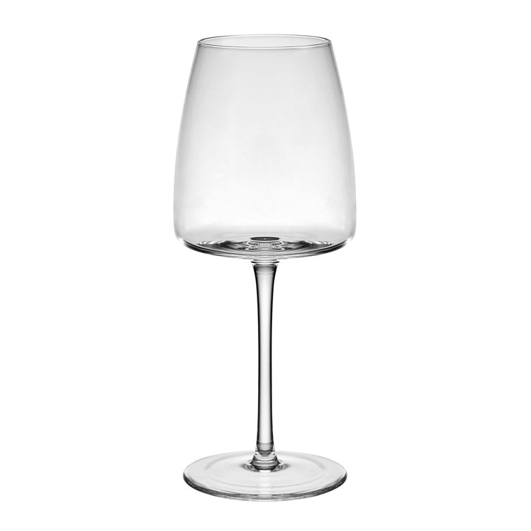 Cora 15 oz. Hand Blown Clear Red Wine Glasses Set