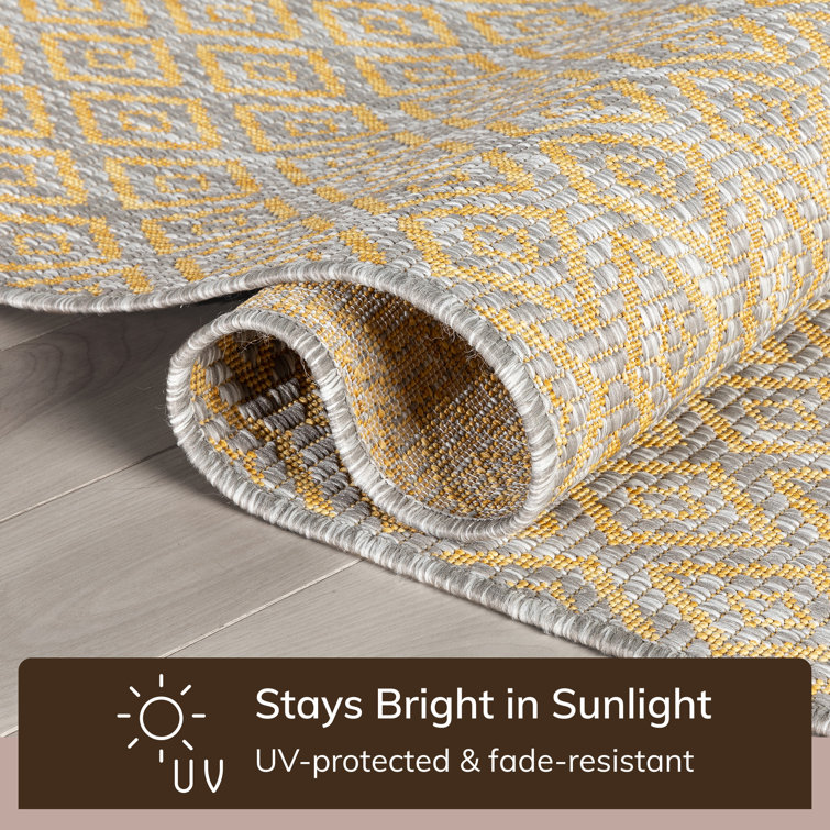 Milo Sienna Yellow Flat-Weave Indoor/Outdoor Rug