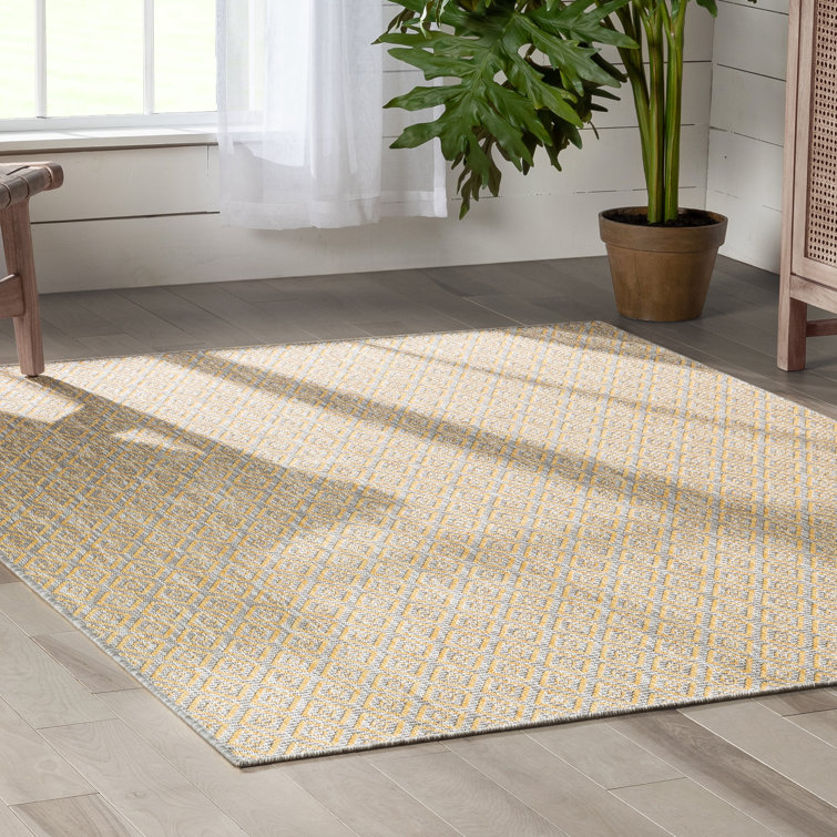 Milo Sienna Yellow Flat-Weave Indoor/Outdoor Rug