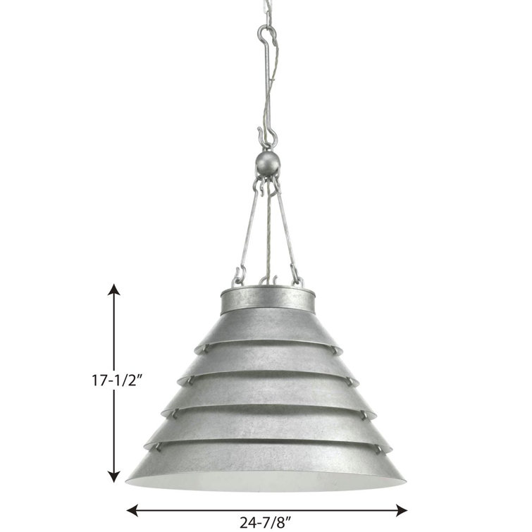 Galvanized Steel 26.5" Industrial Pendant Light