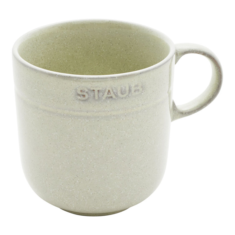 Staub White Truffle Ceramic 16oz Stoneware Mug Set