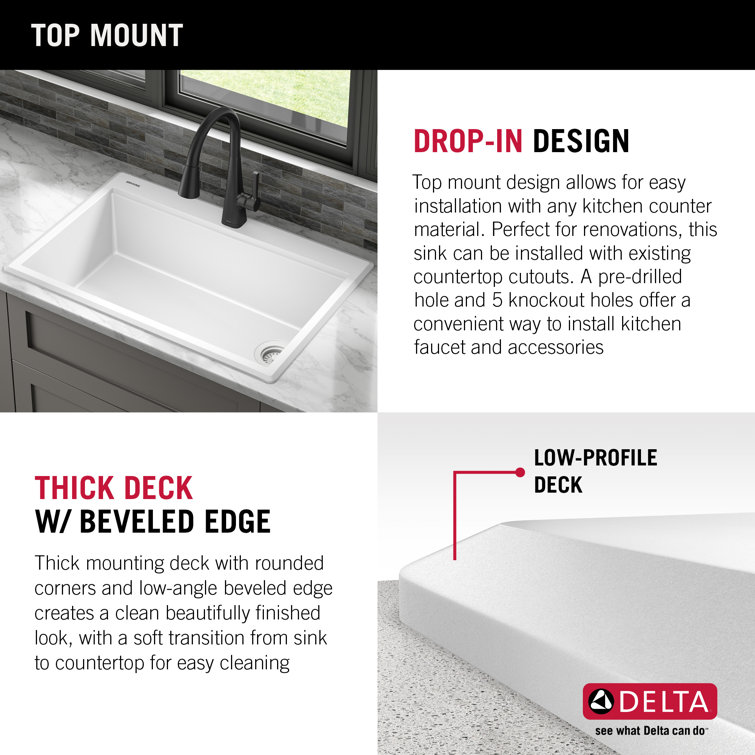 White Granite Composite Single Bowl Workstation Kitchen Sink